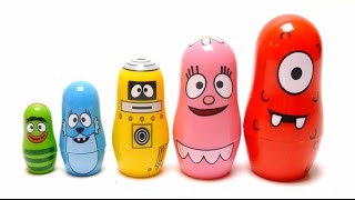 Yo Gabba Gabba Nesting Toy Unboxing  MUNO FOOFA PLEX TOODEE amp BROBEE Stacking Cups [upl. by Htomit381]