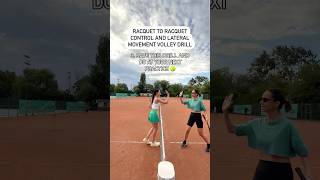 Racquet to racquet control and lateral movement volley drill tennis tennisdrill tennisdrills [upl. by Ekud]