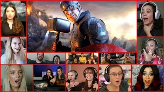 Reactors React to Captain America Lifting Thor Hammer scene from Avengers Endgame movie [upl. by Magel]