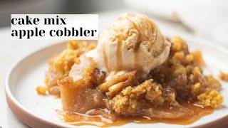 Easy Apple Cobbler With Yellow Cake Mix  Best Recipe [upl. by Nairdad]