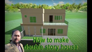 How to make double story house II Realtime landscaping landscape [upl. by Adnana714]