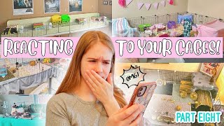 REACTING TO MY SUBSCRIBERS GUINEA PIG CAGES PART 8 💕 [upl. by Anahs]