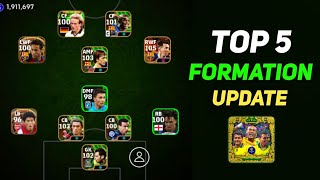 4114 amp Top 5 New Formations Update In eFootball 2024  4114 formation efootball 2024 [upl. by Aloisius]