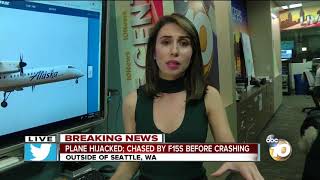 Hijacked plane crashes near Seattle [upl. by Salkcin]