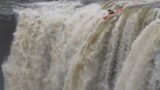 Nighttime kayaking down waterfalls  Rheinfall by Night [upl. by Madid]