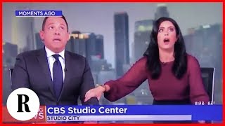 Usa terremoto di magnitudo 71 la scossa in diretta terrorizza i conduttori tv [upl. by Sheba]