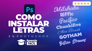 Como descargar e instalar letras en photoshop [upl. by Barry314]