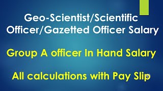 upsc geoscientist salary  scientist salary in india geoscientist salary group A officer salary [upl. by Llertnac]