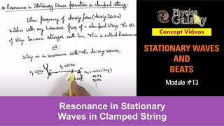 Class 11 Physics  Stationary Waves And Beats  13 Resonance in Stationary Waves in Clamped String [upl. by Cinda]