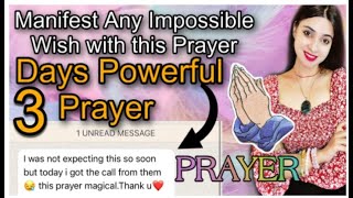 MAGIC WILL HAPPEN IN 3 days with this 3 days Holy Spirit Prayer Manifest any Wish MEDITATION 3 DAYS [upl. by Junina]