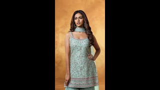 Light Blue Designer Sharara Suit For Parties [upl. by Gibby]