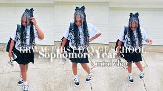 GRWM FOR THE FIRST DAY  School Vlog sophomore edition chaotic asff [upl. by Llenehs930]