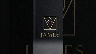 JAMES LOGO DESIGN  How to Create a Typographic Logo  Graphic Design Tutorial shorts logo [upl. by Ynaitirb]