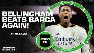 BELLINGHAM SCORES 91ST MINUTE WINNER IN EL CLÁSICO  ESPN FC [upl. by Nylrem]