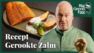 De ultieme gerookte zalm met dillesaus  Big Green Egg Recept [upl. by Anerhs]