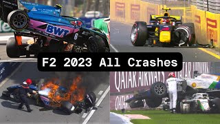 F2 2023 All Crashes [upl. by Seira528]