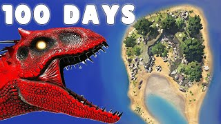 I Spent 100 Days on a Deserted Island in Ark [upl. by Glogau]