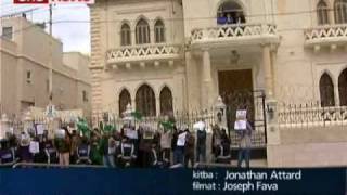 ProtestiFavur u Kontra Muammar Gaddafi fMalta [upl. by Yatnod]