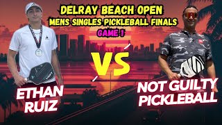 35 Mens Singles Pickleball Gold Medal Match  Krivitsky vs Ruiz  Delray Beach Open  Game 1 [upl. by Hartill]