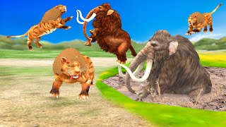 Woolly Mammoth Vs Saber Tooth Tiger Fight Lyuba Baby Mammoth Saber Tooth Cat Vs Mammoth Epic Battle [upl. by Yras532]