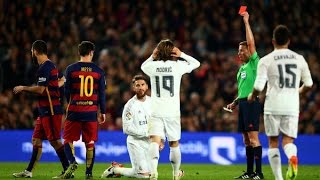 Sergio Ramos all red cards against Barcelona [upl. by Adnuhs]