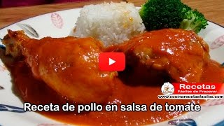 Receta de pollo en salsa de tomate [upl. by Nrojb67]