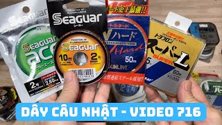 Dây Câu Nhật  Dây Flourocacbon Dây Làm Thẻo Shock Leader Toray Seaguar Sunline  Video 716 [upl. by Nosa]