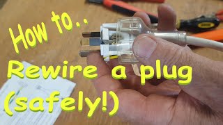 Basic tips on how to fit amp wire an Australian electrical plug DIY extension cord repairmodification [upl. by Lrae476]