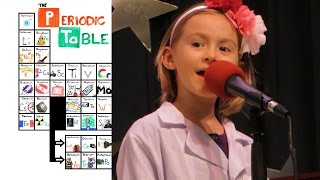 6yo Girl sings “The NEW Periodic Table Song In Order” at talent show [upl. by Isabelita]