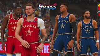 Which NBA Conference is Better 2024 East VS West AllStars Best of 7 Series Simulation on 2K [upl. by Ynattir]