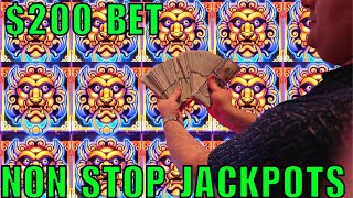 Winning NON STOP JACKPOTS On High Limit Lock It Link Slot Machine [upl. by Atikin]