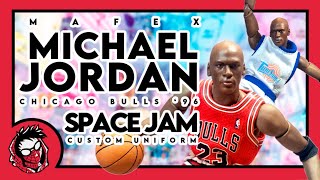 THE GOAT 🐐🏆  MAFEX Michael Jordan  SPACE JAM Custom  Chicago Bulls  Action Figure Review [upl. by Macdonald]