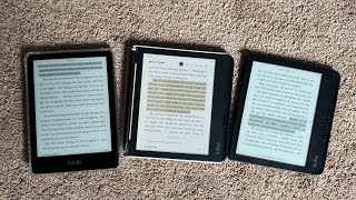 Kobo Libra Color vs Libra 2 vs Paperwhite Side by Side [upl. by Marijane]