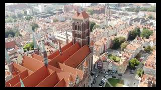 Bazylika Mariacka Gdańsk z lotu ptaka 4K 2024 r [upl. by Okomot301]