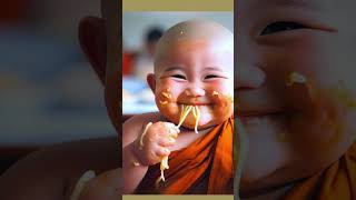 So cute little monk 🔥😎 shortvideo cutelittlemonk baby [upl. by Marek]