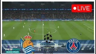 LIVE Real Sociedad vs PSG  Ligue des Champions 2324  Match en direct aujourdhui PES21 [upl. by Nennerb]