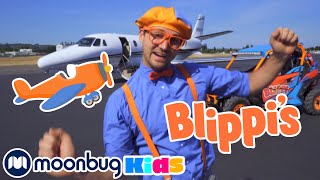 Learn About Planes  Learn Sing and Dance  Blippi  Kids Cartoons amp Nursery Rhymes  Moonbug Kids [upl. by Supen660]