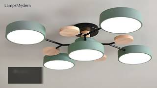 Contemporary Round Iron LED SemiFlush Chandelier [upl. by Eicyak]