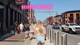 Nashville Tennessee USA  Downtown  Famous Broadway Street Walking Tour HD [upl. by Brendon]