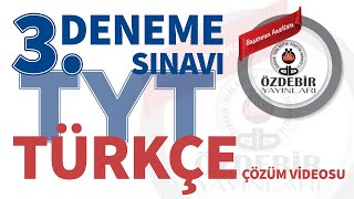 Ocak 2024  YKS 3 Deneme Sınavı TYT TÜRKÇE Çözüm Videoları [upl. by Fein]