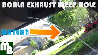 Borla Aftermarket Cat Axle Back Exhaust Weep Drain Hole Drilling Holes In Muffler Part 2  3 [upl. by Dlanar]