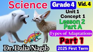 ساينس رابعه ابتدائي ترم اول 2025 Science Grade 4 Concept 1 Lesson 2 Types Of Adaptations Part A P1 [upl. by Howlyn]