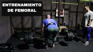 ENTRENAMIENTO DE FEMORAL  220KG Peso muerto rumano [upl. by Sonahpets]