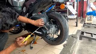 Wmoto xtreme 150i tukar eo amp gear oil rock oil [upl. by Dimitris]