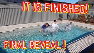 LIVE  Vman Vlogs  Narellan Pools fibrelgass inground pool install is complete  the final reveal [upl. by Ahse772]