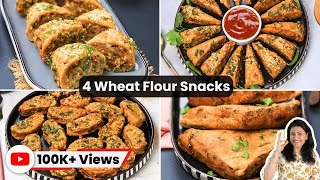 4 Easy Wheat Flour Snacks  गेहूं के आटे से बनाएं 4 टेस्टी नाश्ता मिनटों में  MintsRecipes [upl. by Asiulana]