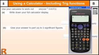 Using a Calculator trig functions GCSE Maths revision Exam paper practice amp help [upl. by Alusru]