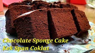 10min Easy Chocolate Sponge Cake  No Egg Separation  Kek Span Coklat  DAPUR2020 [upl. by Kcirded944]