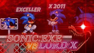 Sonicexe Vs Lord x 2011 Exceller Vs X2011  Sprite Animation [upl. by Doggett]