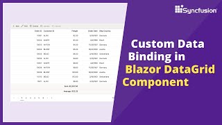 Blazor DataGrid Custom Data Binding with Paging Filtering and CRUD [upl. by Cone]